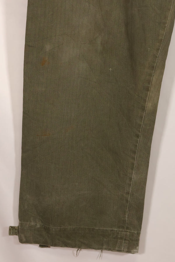 実物　1940年代　WWII アメリカ製　イギリス軍　HBT　ジャングルトラウザーズ　中古品