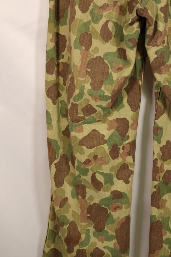 実物　WWII アメリカ海兵隊　P42　HBT　フロッグスキン迷彩　退色あり　中古品
