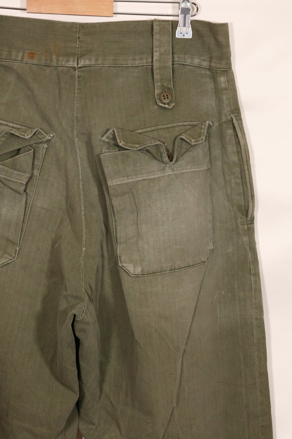 実物　1940年代　WWII アメリカ製　イギリス軍　HBT　ジャングルトラウザーズ　中古品