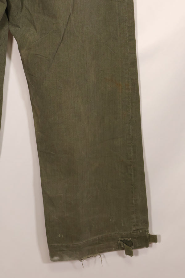 実物　1940年代　WWII アメリカ製　イギリス軍　HBT　ジャングルトラウザーズ　中古品