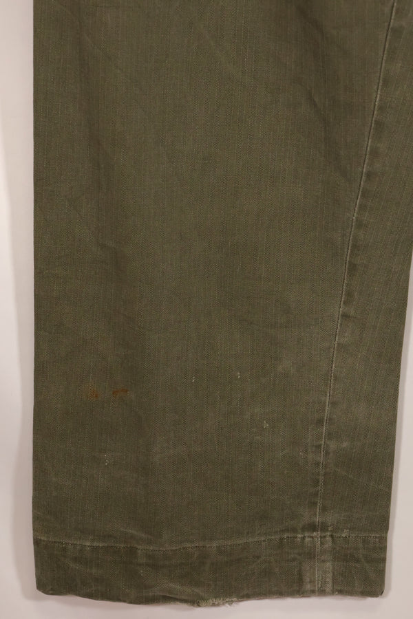 実物　1940年代　WWII アメリカ製　イギリス軍　HBT　ジャングルトラウザーズ　中古品