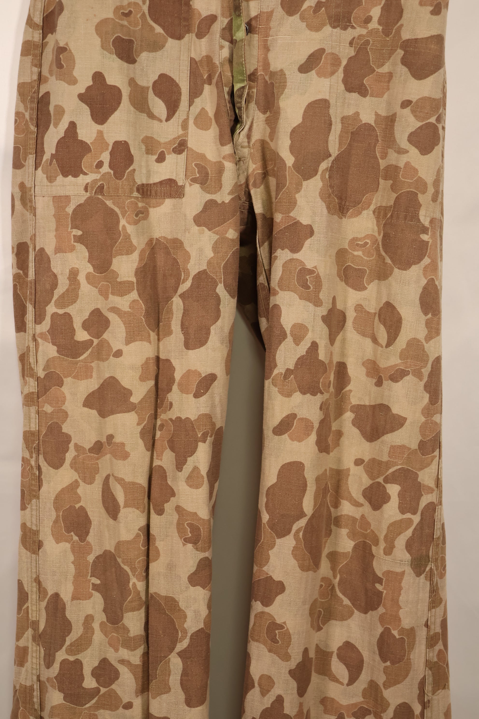 実物　WWII アメリカ海兵隊　P42　HBT　フロッグスキン迷彩　退色あり　中古品