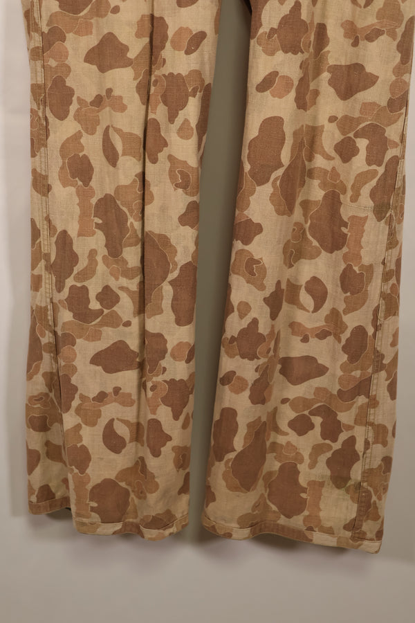実物　WWII アメリカ海兵隊　P42　HBT　フロッグスキン迷彩　退色あり　中古品