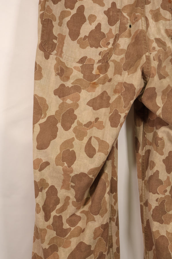 実物　WWII アメリカ海兵隊　P42　HBT　フロッグスキン迷彩　退色あり　中古品