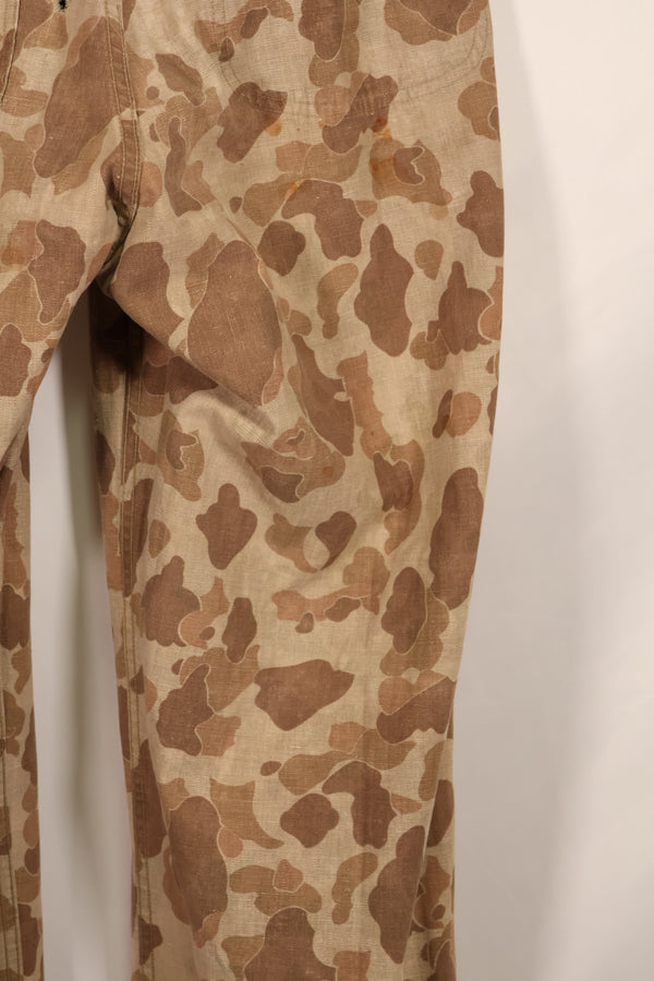 実物　WWII アメリカ海兵隊　P42　HBT　フロッグスキン迷彩　退色あり　中古品