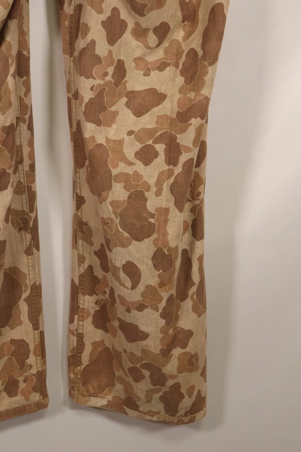 実物　WWII アメリカ海兵隊　P42　HBT　フロッグスキン迷彩　退色あり　中古品