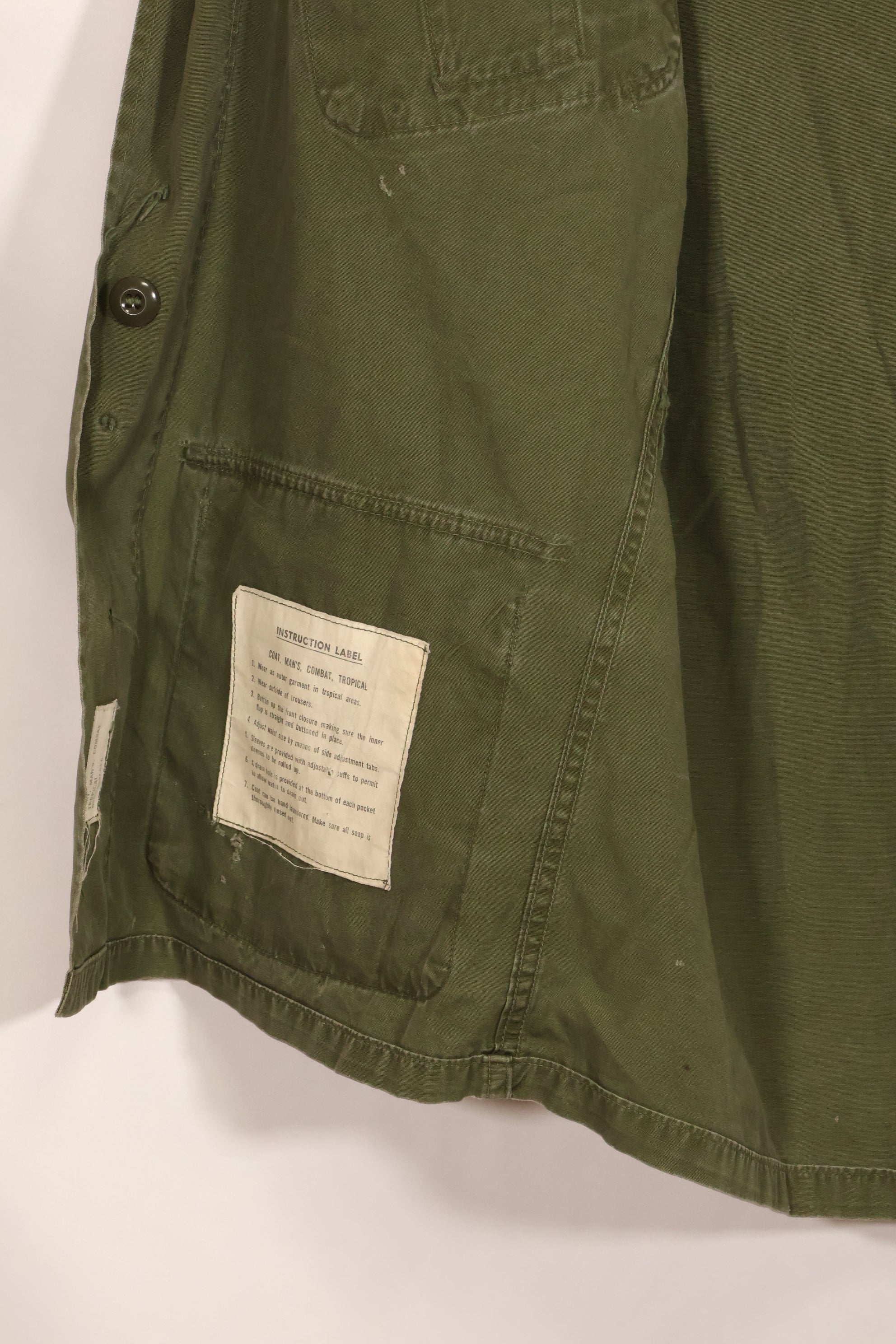 Actual S-S 1963 1st Model Jungle Fatigue Jacket Used