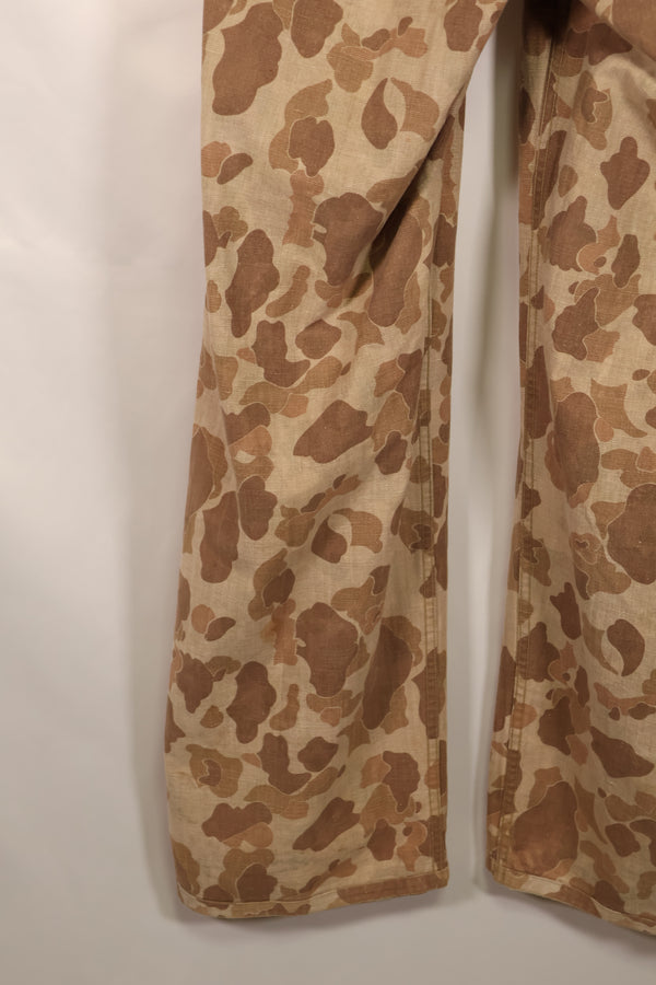 実物　WWII アメリカ海兵隊　P42　HBT　フロッグスキン迷彩　退色あり　中古品