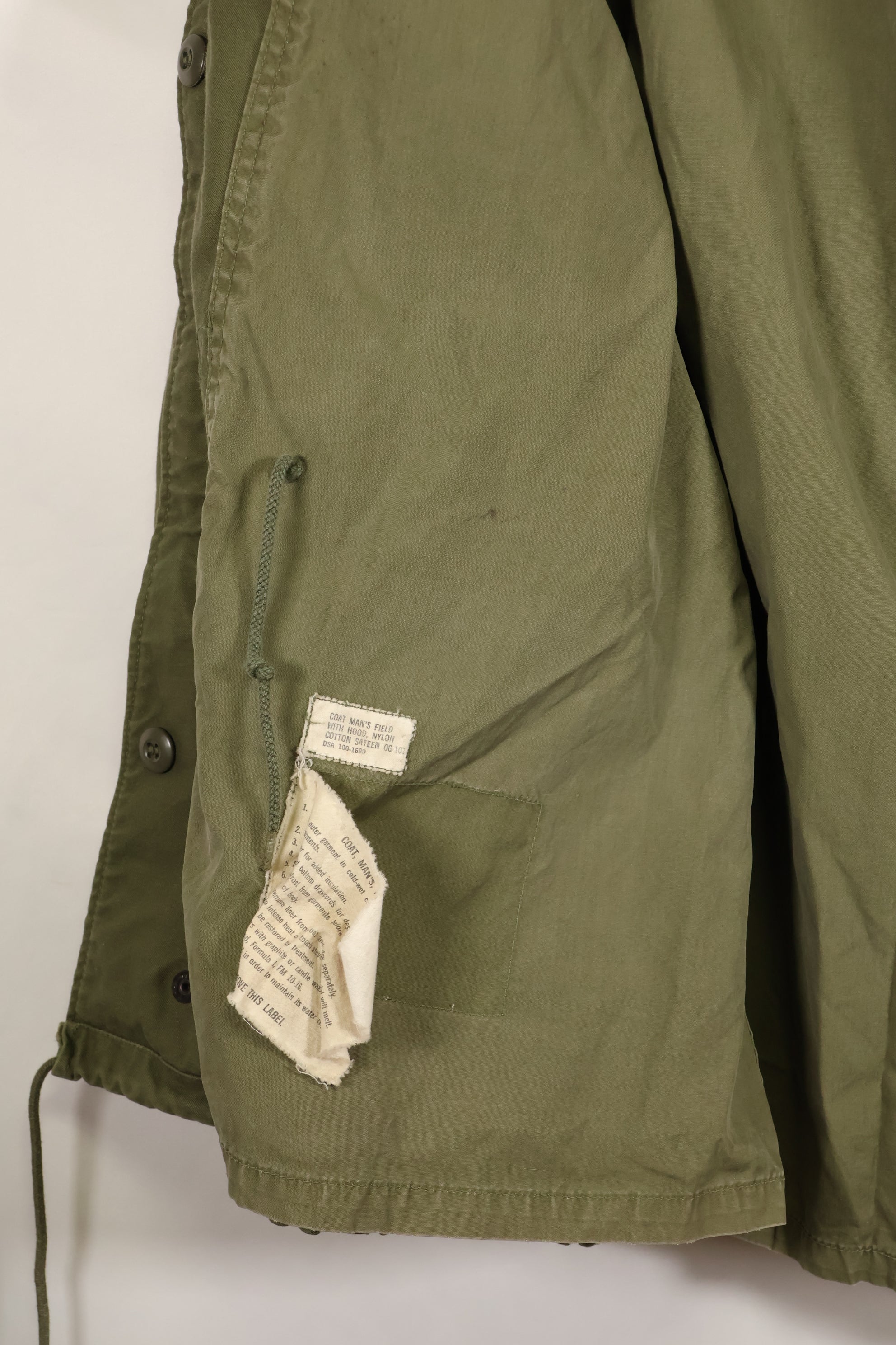 正品 XSR 第一代 M65 野战夹克，尺码标签缺失，二手