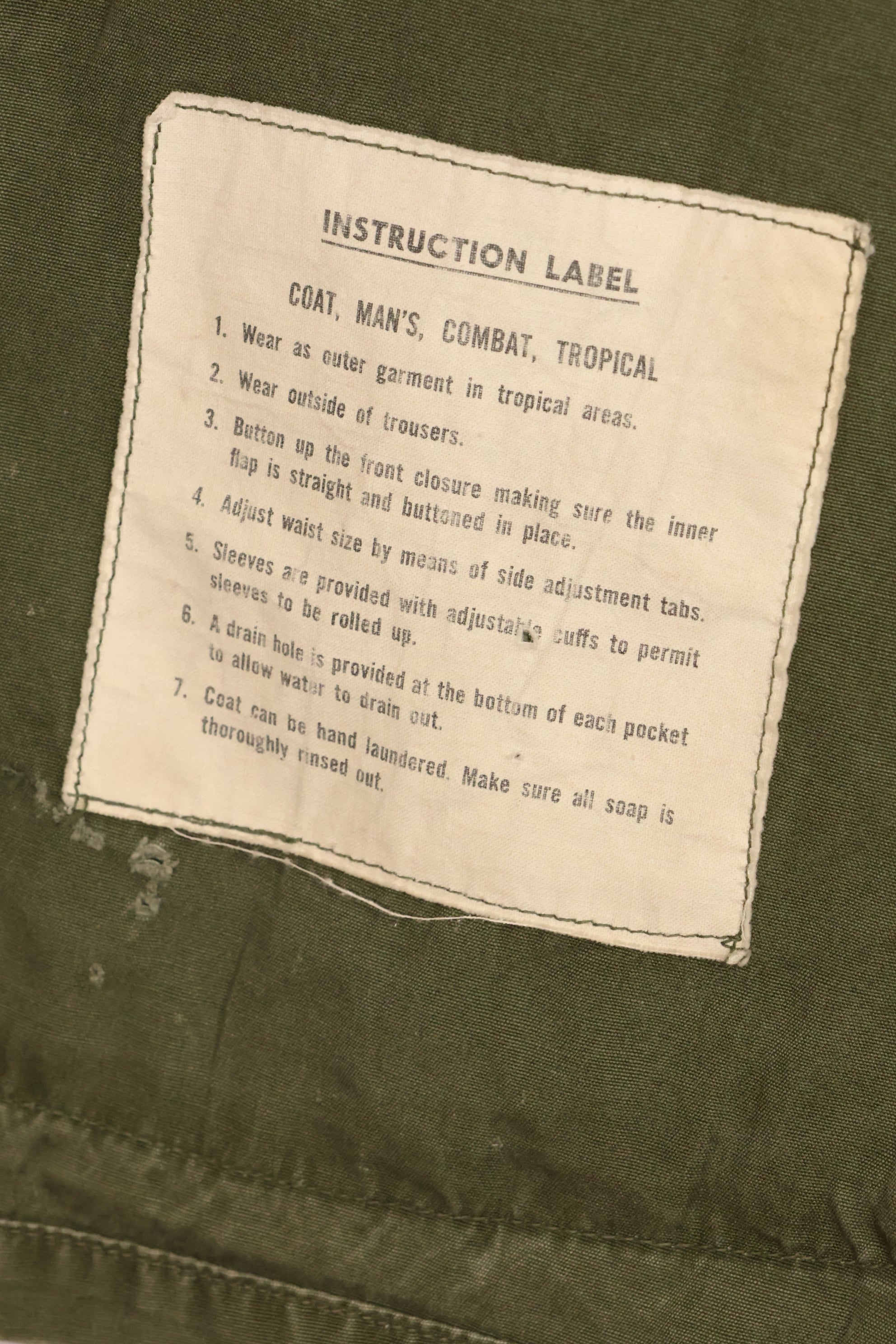 Actual S-S 1963 1st Model Jungle Fatigue Jacket Used