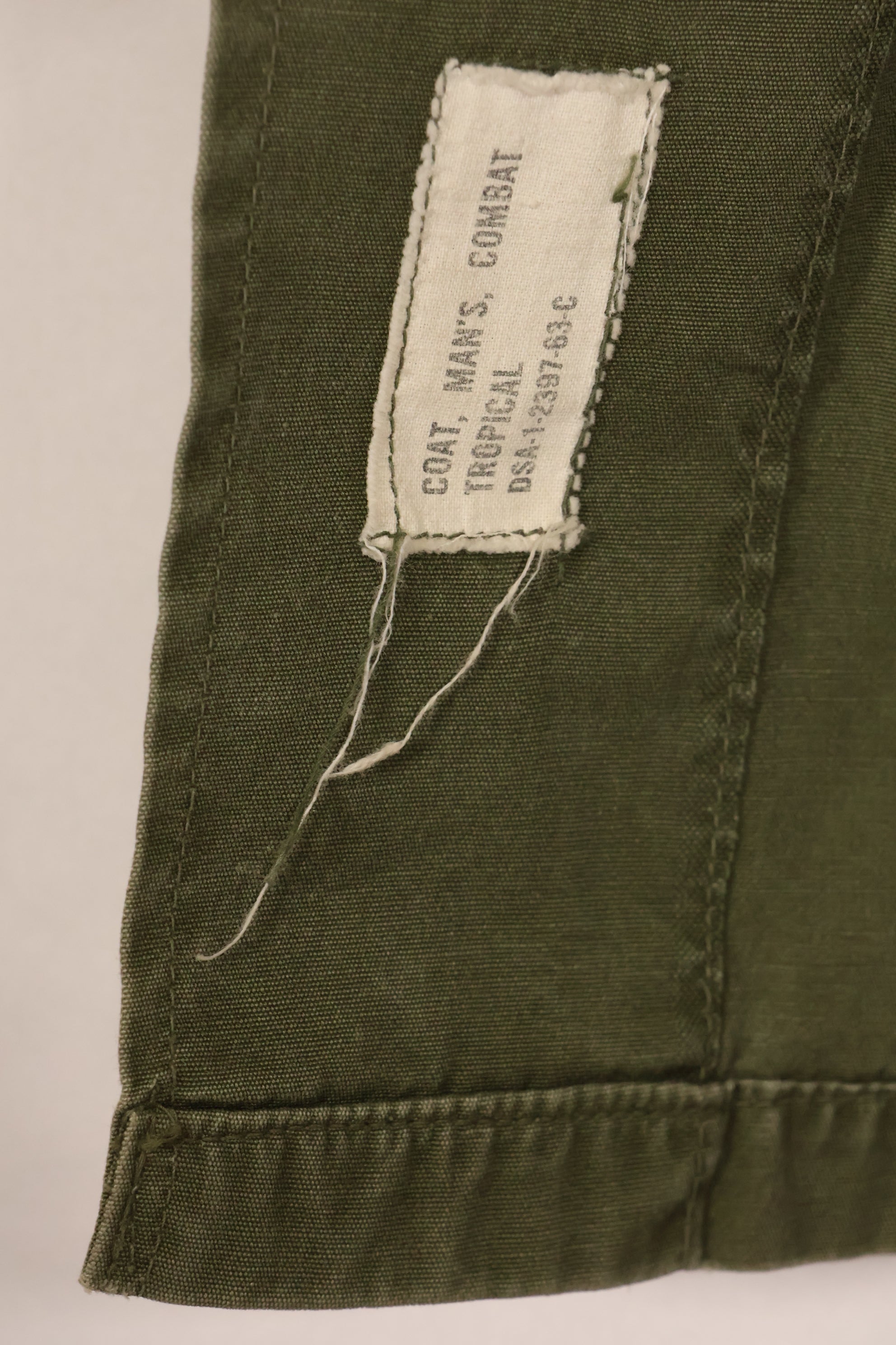 Actual S-S 1963 1st Model Jungle Fatigue Jacket Used