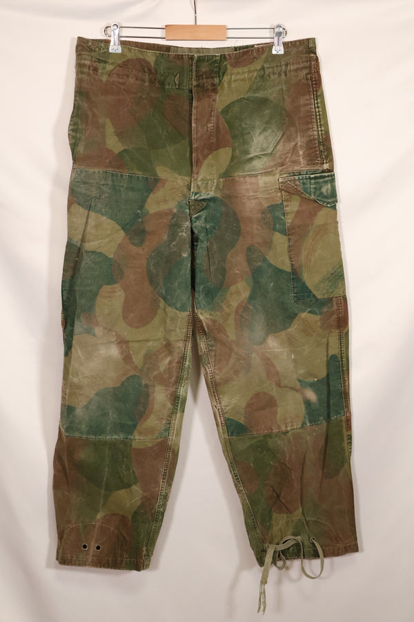1956年　ベルギー軍　ブラッシュストローク迷彩　空挺パンツ　中古品　退色あり