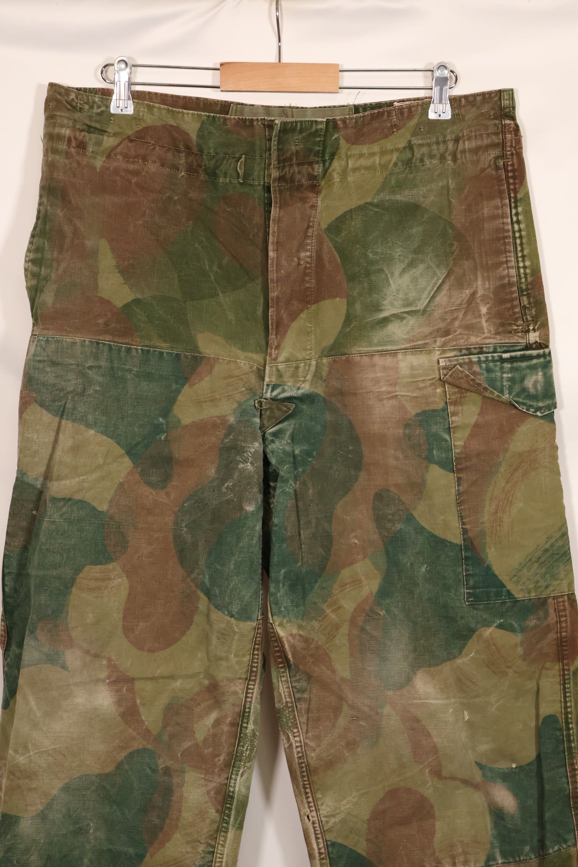 1956年　ベルギー軍　ブラッシュストローク迷彩　空挺パンツ　中古品　退色あり