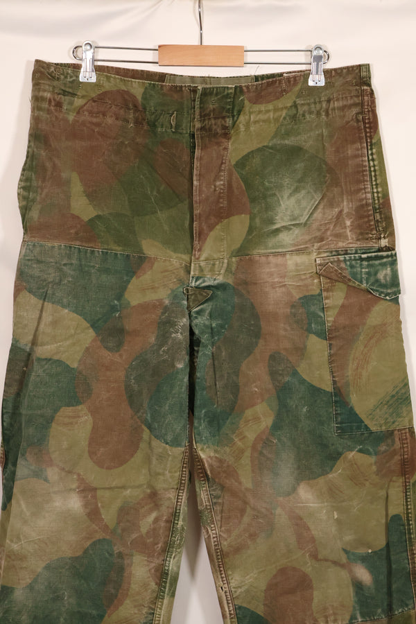 1956年　ベルギー軍　ブラッシュストローク迷彩　空挺パンツ　中古品　退色あり