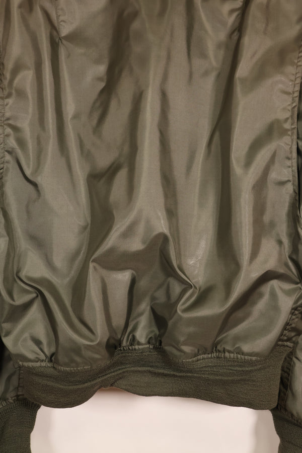 Estimated 1983 Contract, LARGE, U.S. Navy, CWU-45P Flight Jacket with Pleats, Used