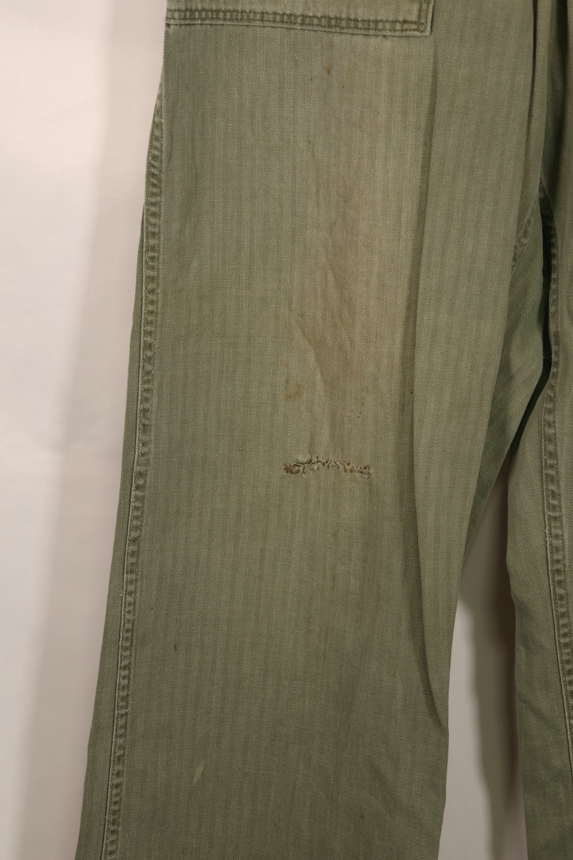 実物　WWII 1940年代　アメリカ海兵隊　USMC　P42　HBTパンツ　中古品