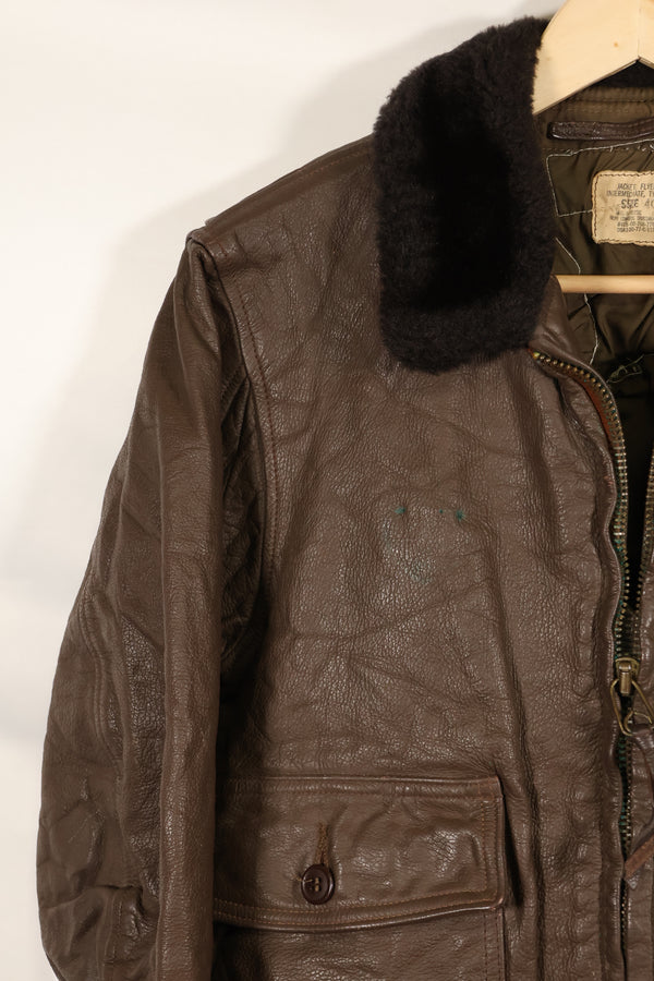 1977年契約　パッチ付　アメリカ海軍　G-1　フライトジャケット　サイズ40　状態良い