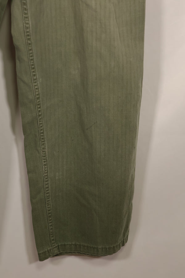 実物　WWII 1940年代　アメリカ海兵隊　USMC　P42　HBTパンツ　中古品