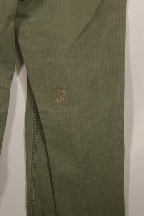 実物　WWII 1940年代　アメリカ海兵隊　USMC　P42　HBTパンツ　中古品