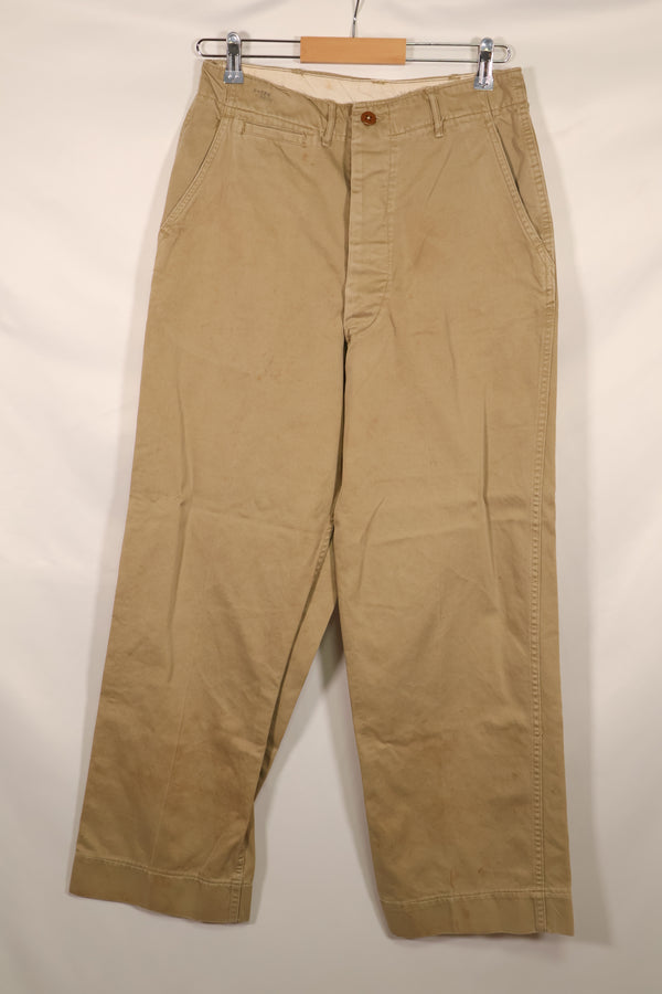 実物　WWII 1940年代　アメリカ陸軍　コットンチノパンツ　中古品　大脱走