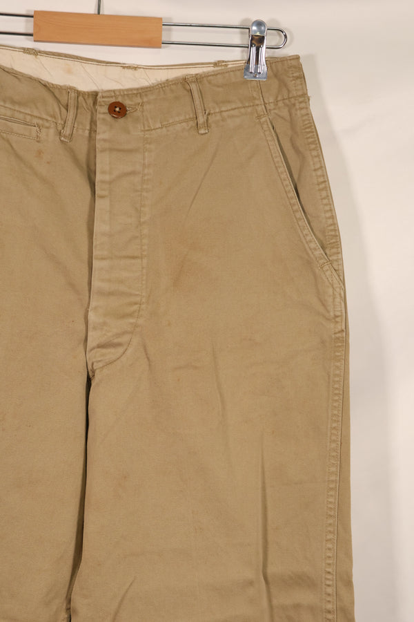実物　WWII 1940年代　アメリカ陸軍　コットンチノパンツ　中古品　大脱走