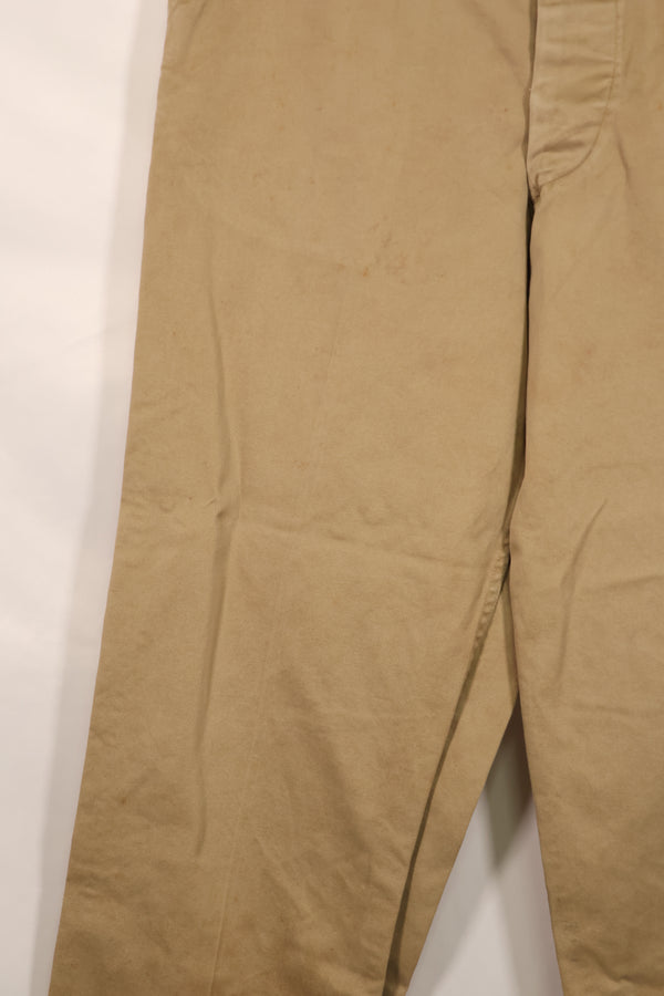 実物　WWII 1940年代　アメリカ陸軍　コットンチノパンツ　中古品　大脱走