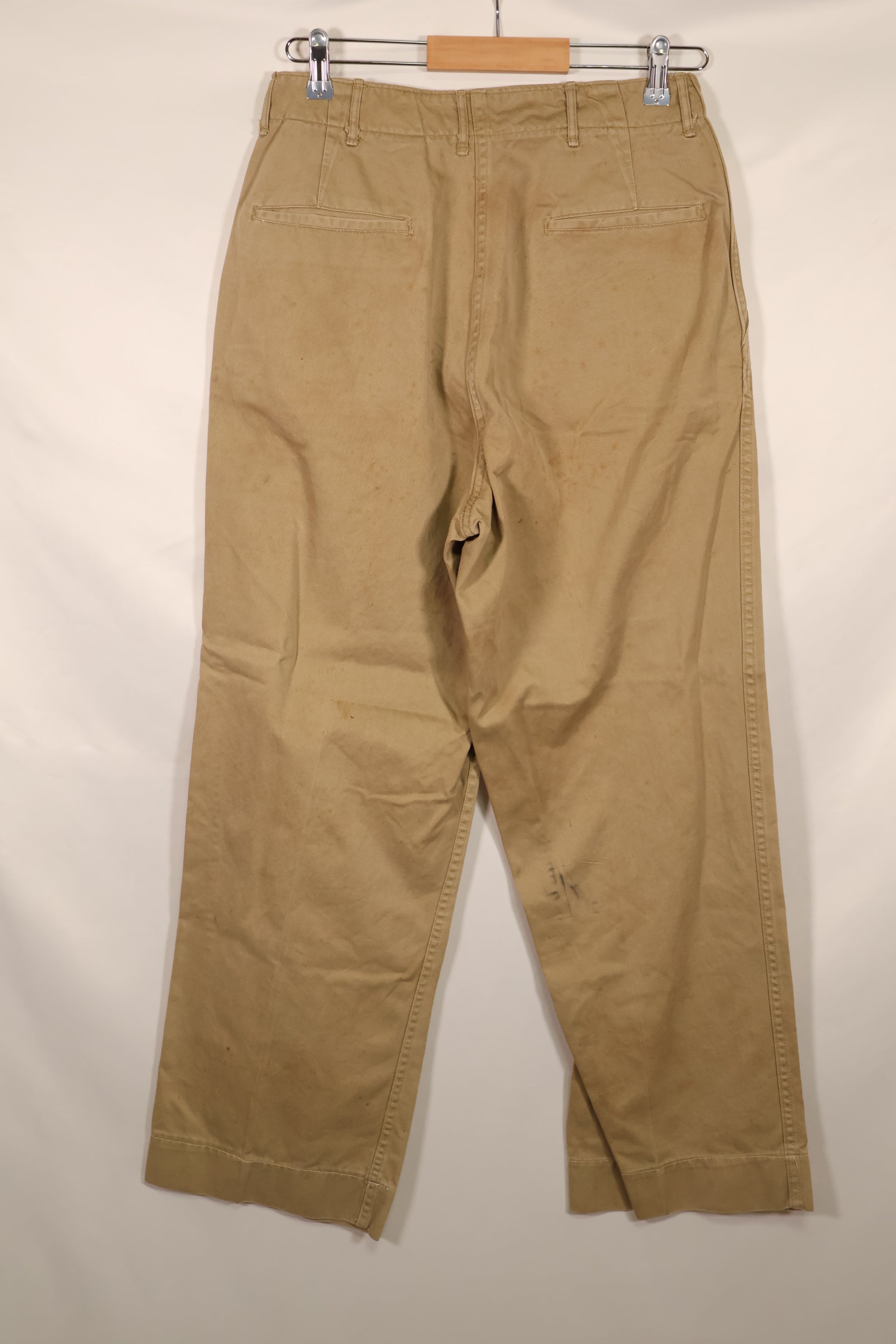 実物　WWII 1940年代　アメリカ陸軍　コットンチノパンツ　中古品　大脱走