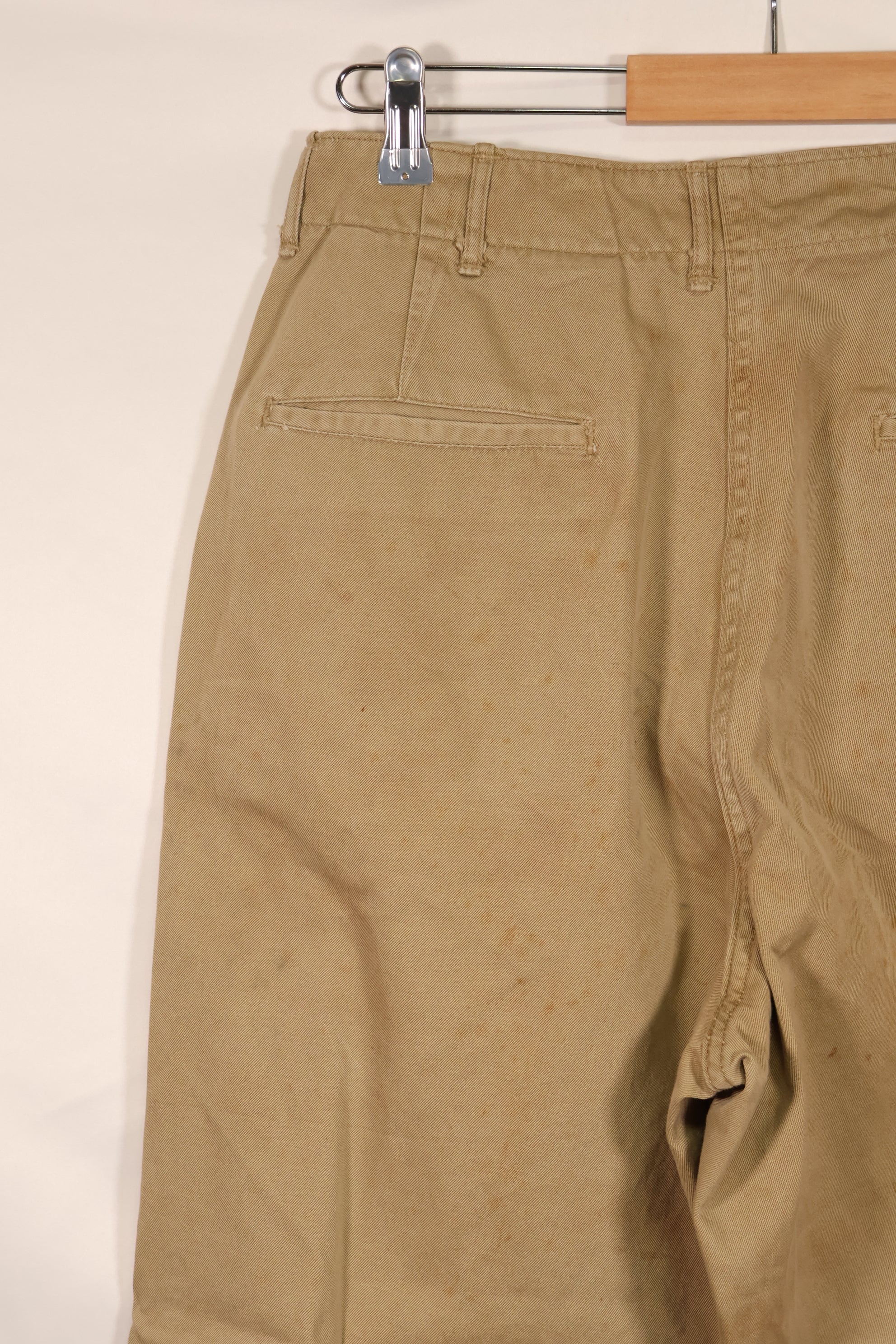 実物　WWII 1940年代　アメリカ陸軍　コットンチノパンツ　中古品　大脱走