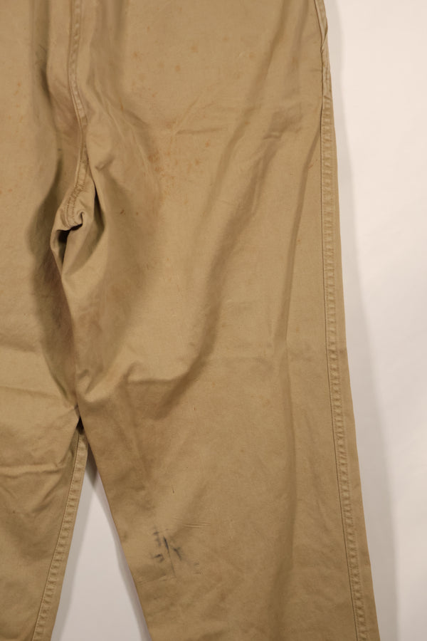 実物　WWII 1940年代　アメリカ陸軍　コットンチノパンツ　中古品　大脱走