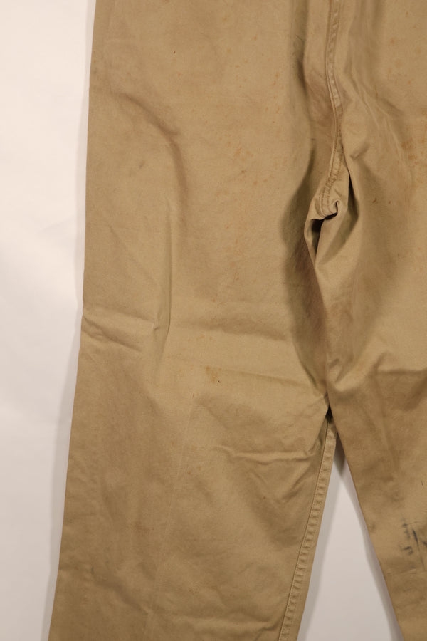 実物　WWII 1940年代　アメリカ陸軍　コットンチノパンツ　中古品　大脱走