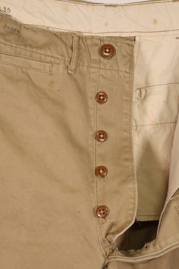 実物　WWII 1940年代　アメリカ陸軍　コットンチノパンツ　中古品　大脱走