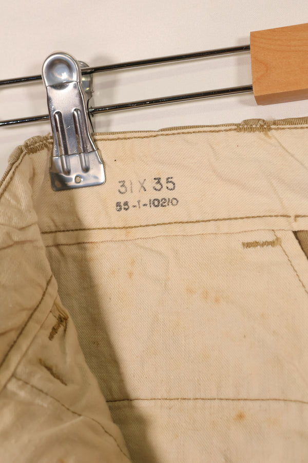 実物　WWII 1940年代　アメリカ陸軍　コットンチノパンツ　中古品　大脱走