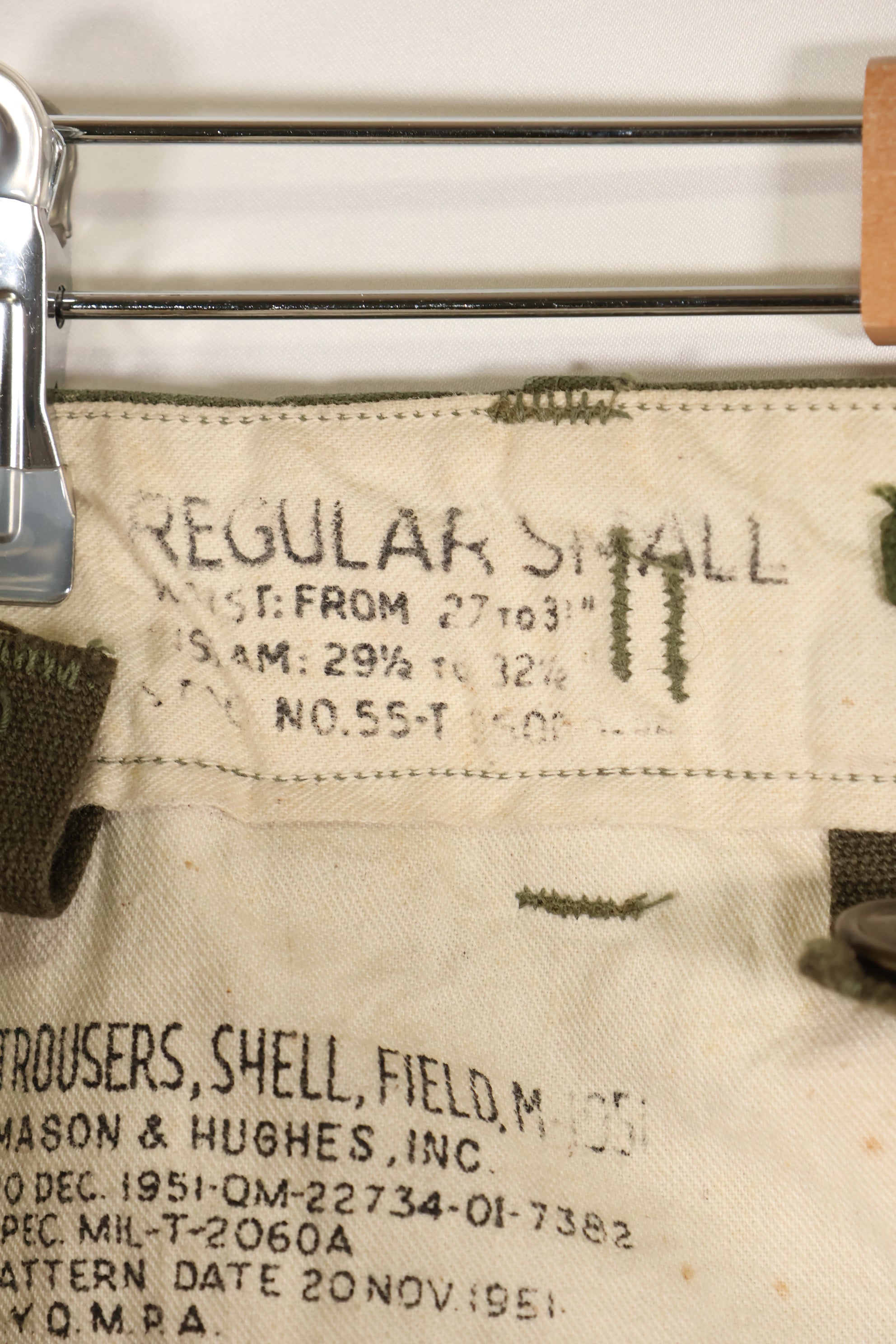 1951年契約　S-R　M51 コットン　フィールドパンツ　サスペンダー付き　中古品