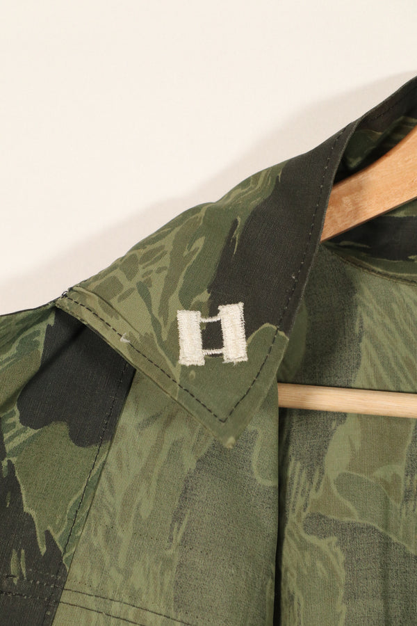 実物生地　VNMCパターン　タイガーストライプ　ベトナム製テイラード　ハンティングジャケット　中古品