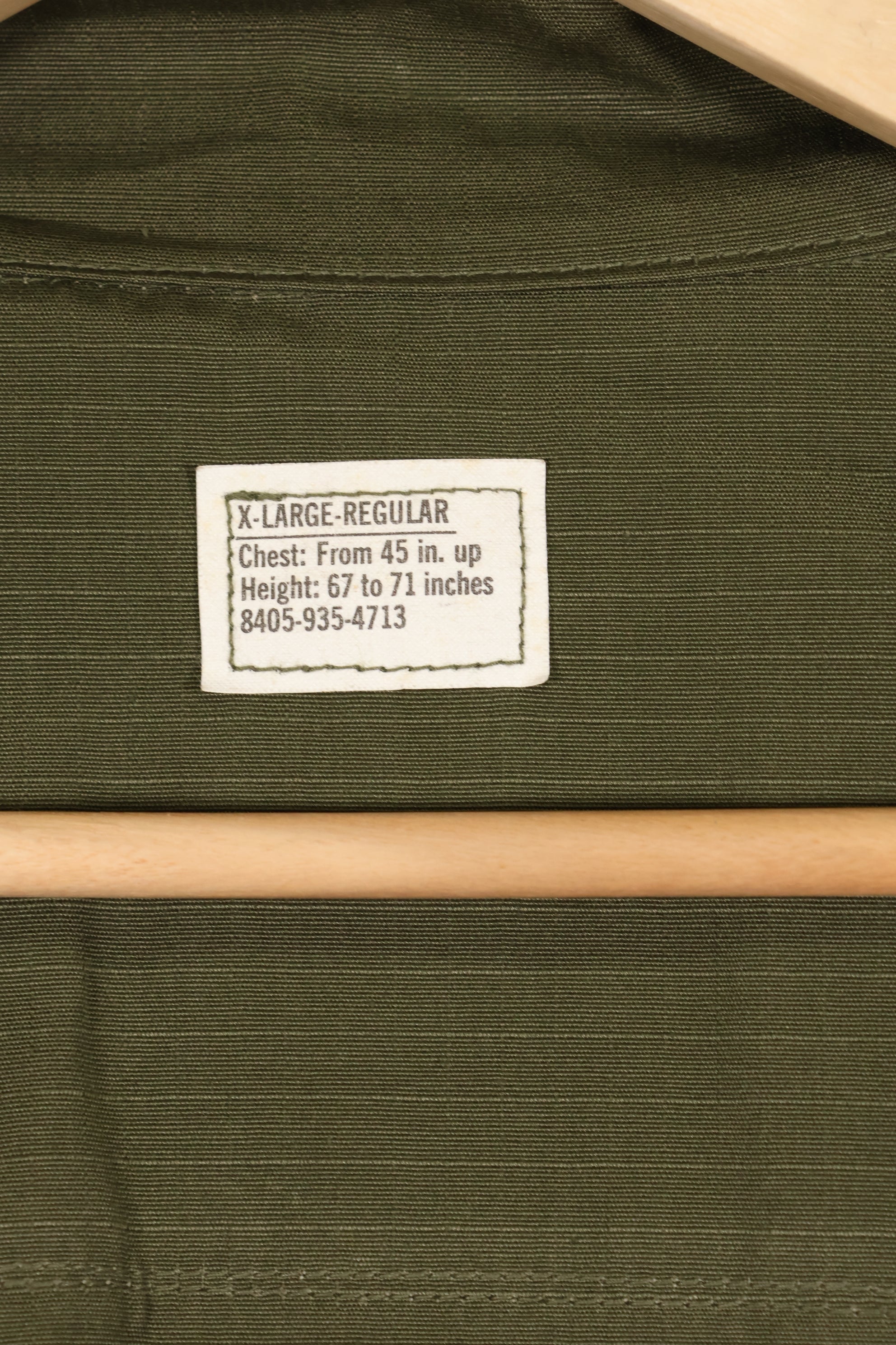 実物　1970年製　X-L-R デッドストック　4th Model ジャングルファティーグ　ジャケット A