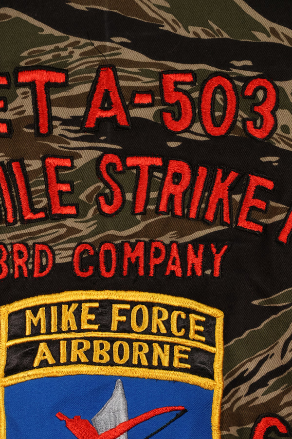 【限定生産品】レプリカ　沖縄 Mugi's 刺繍　MILITARIA 1911 シルバータイガー  USカットシャツ　ツアージャケット