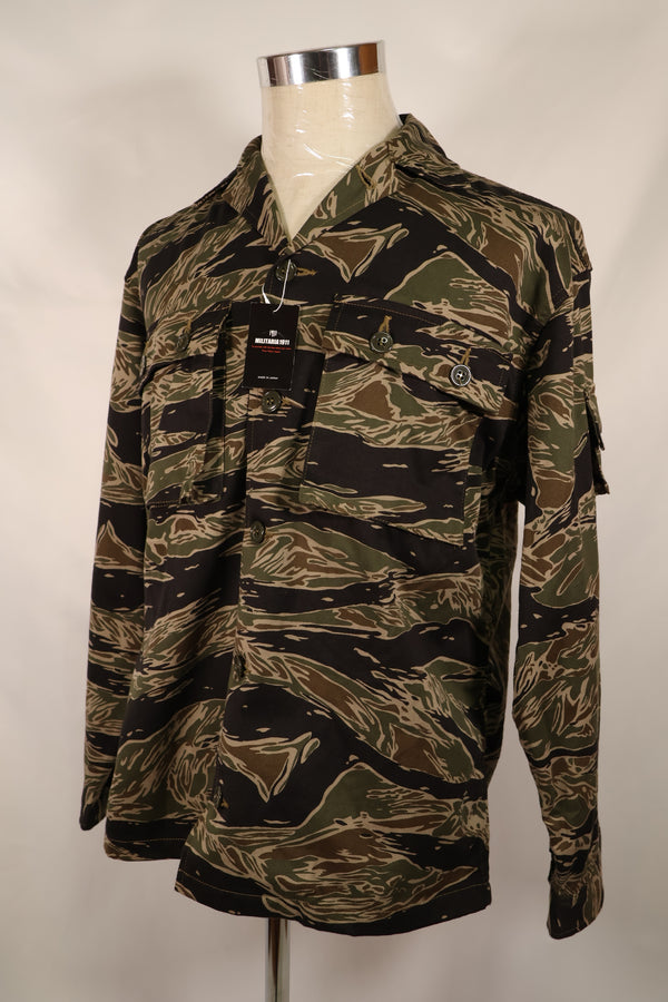 【限定生産品】レプリカ　沖縄 Mugi's 刺繍　MILITARIA 1911 シルバータイガー  USカットシャツ　ツアージャケット