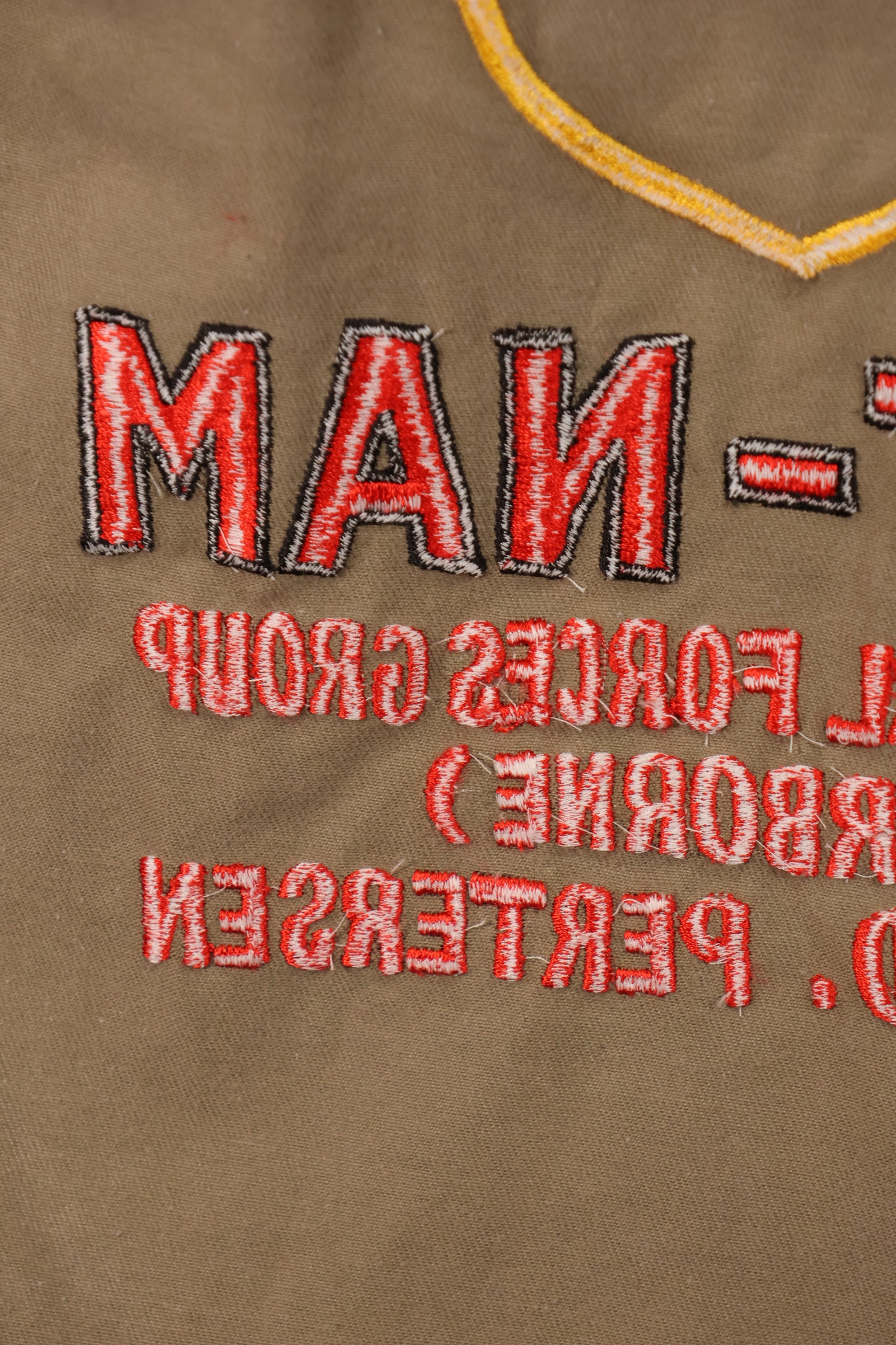 【限定生産品】レプリカ　沖縄 Mugi's 刺繍　MILITARIA 1911 シルバータイガー  USカットシャツ　ツアージャケット