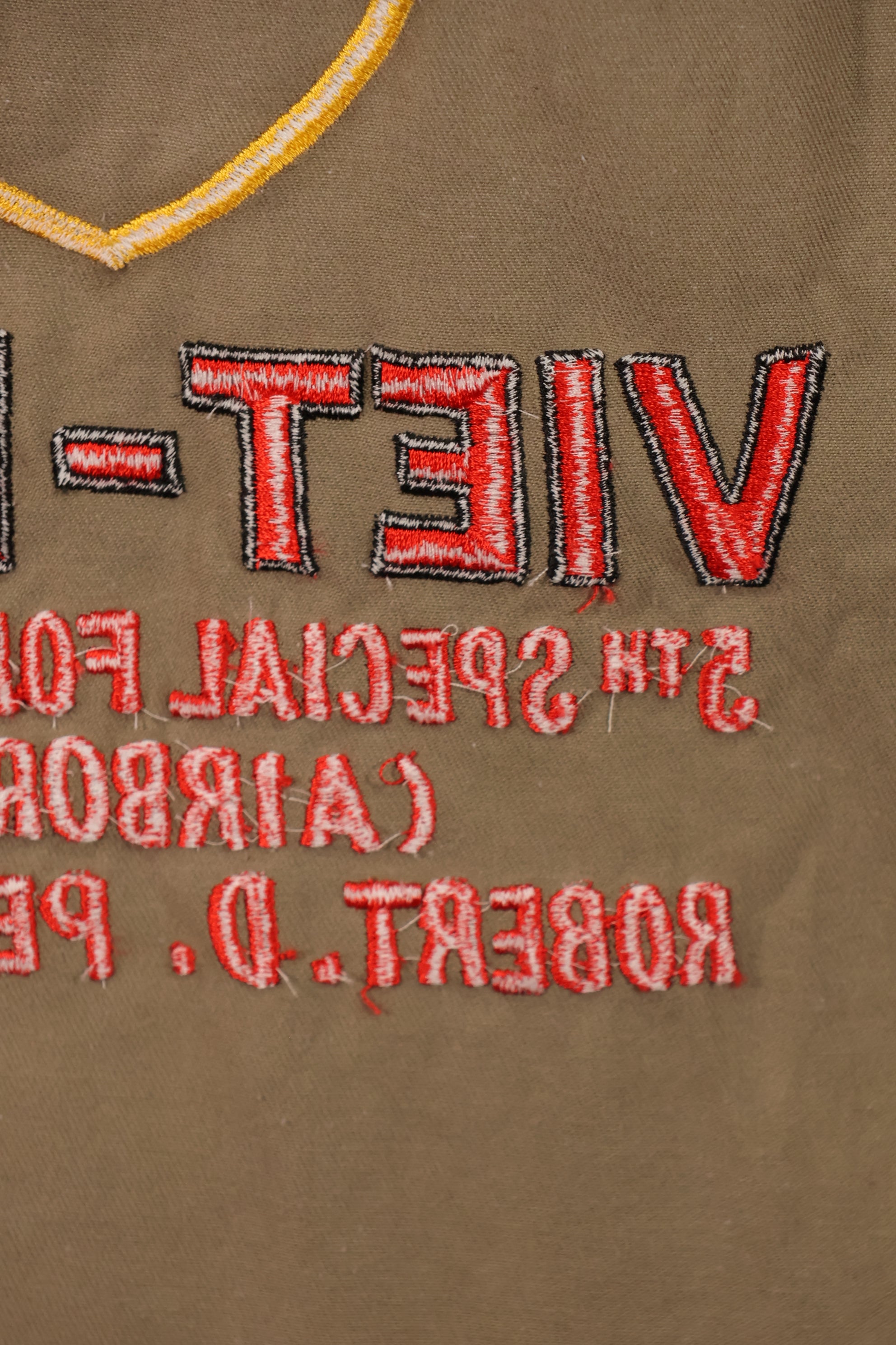 【限定生産品】レプリカ　沖縄 Mugi's 刺繍　MILITARIA 1911 シルバータイガー  USカットシャツ　ツアージャケット