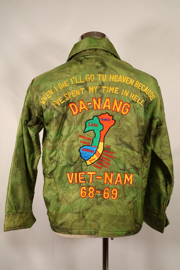 30% OFF [Limited Production] Okinawa Mugi's Embroidered Vietnam War Tour jacket Made of Real Poncho Liner