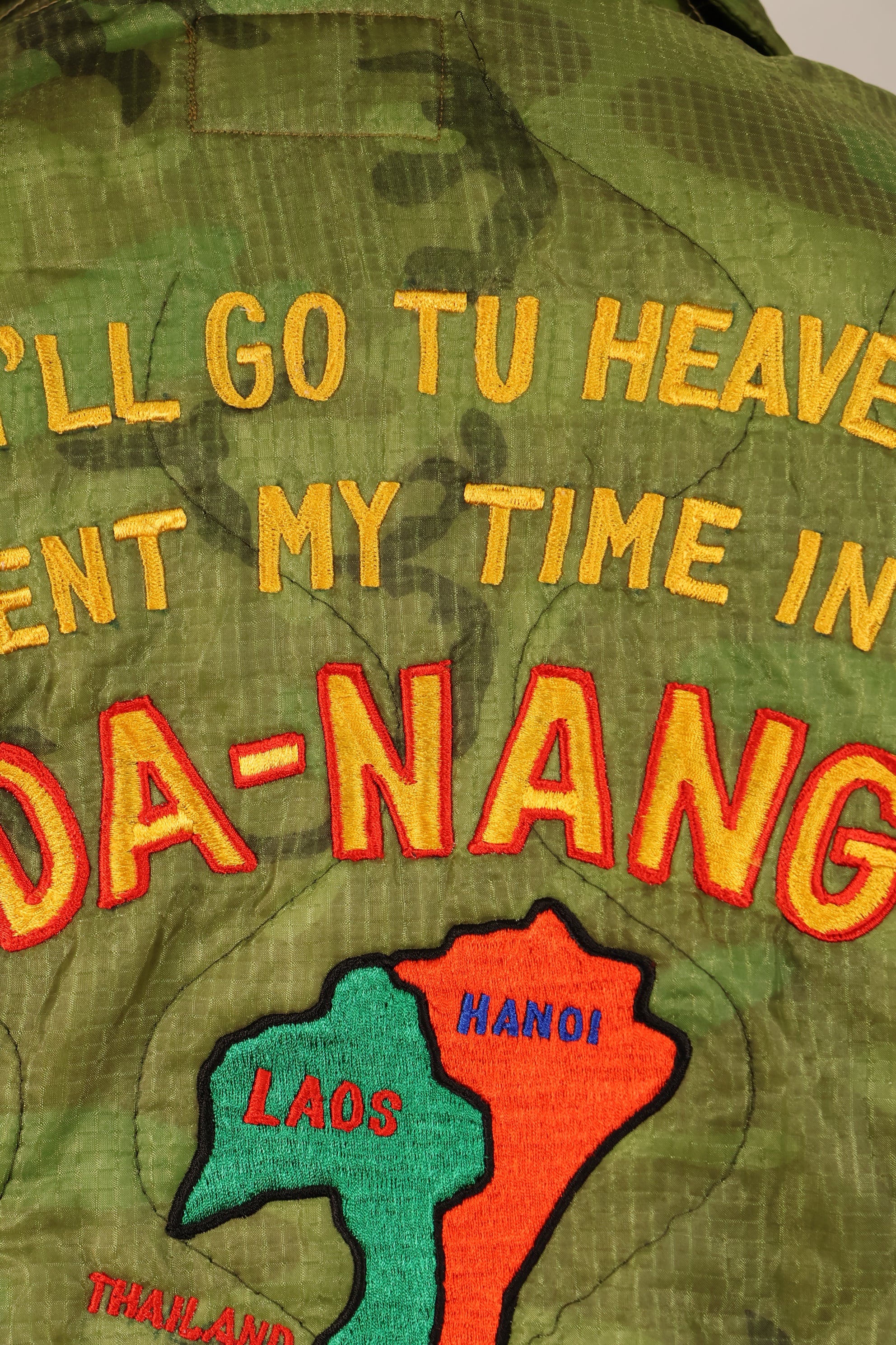 30% OFF [Limited Production] Okinawa Mugi's Embroidered Vietnam War Tour jacket Made of Real Poncho Liner