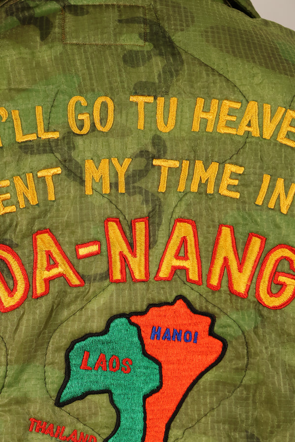 30% OFF [Limited Production] Okinawa Mugi's Embroidered Vietnam War Tour jacket Made of Real Poncho Liner