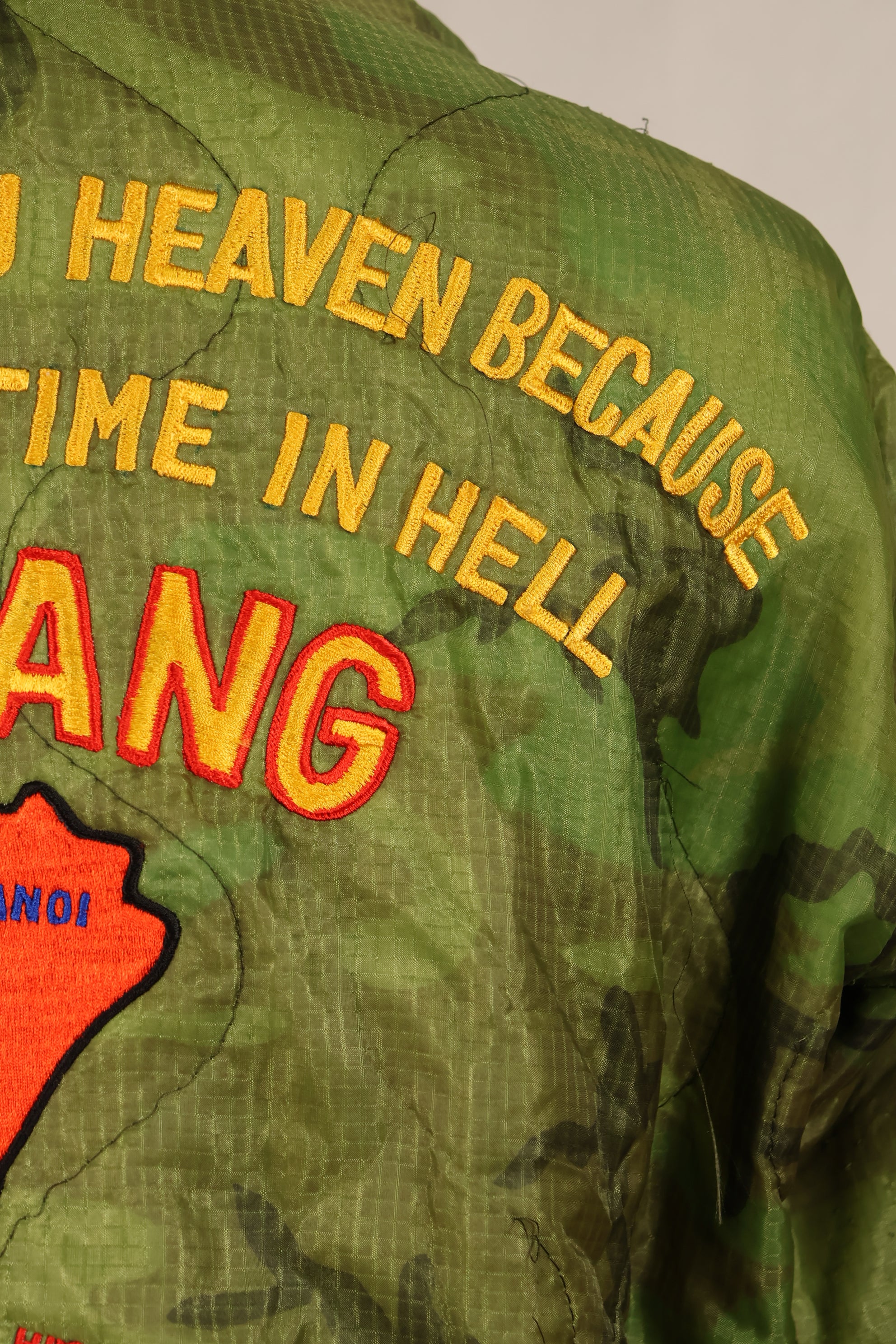 30% OFF [Limited Production] Okinawa Mugi's Embroidered Vietnam War Tour jacket Made of Real Poncho Liner