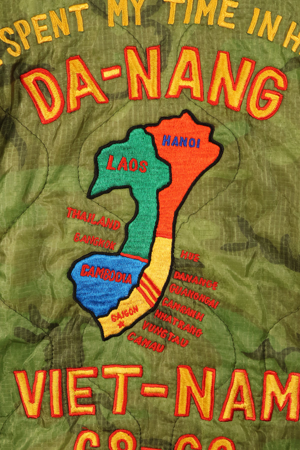 30% OFF [Limited Production] Okinawa Mugi's Embroidered Vietnam War Tour jacket Made of Real Poncho Liner