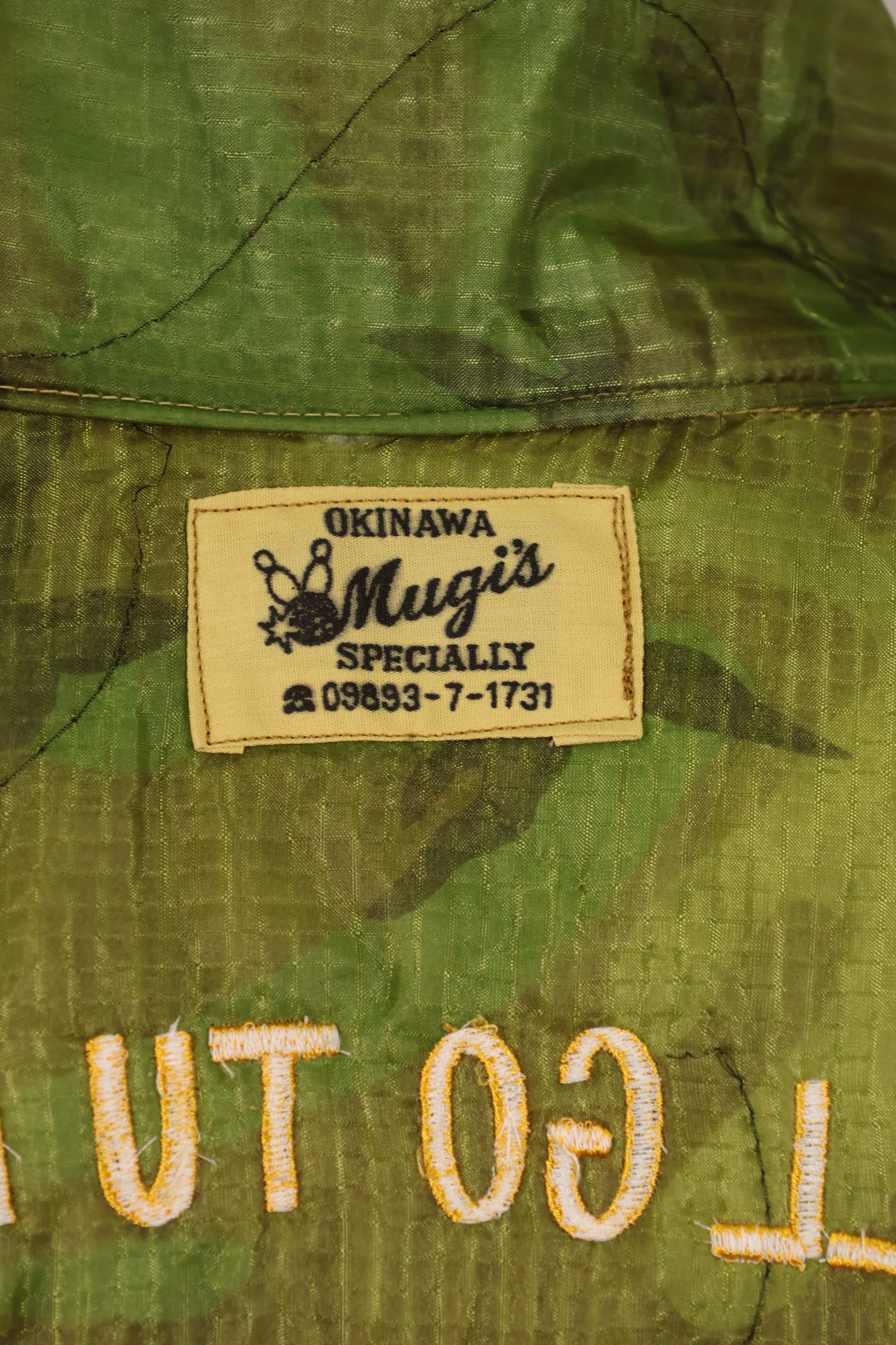 30% OFF [Limited Production] Okinawa Mugi's Embroidered Vietnam War Tour jacket Made of Real Poncho Liner