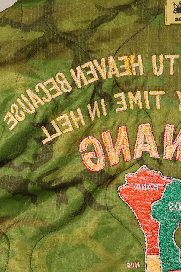 30% OFF [Limited Production] Okinawa Mugi's Embroidered Vietnam War Tour jacket Made of Real Poncho Liner