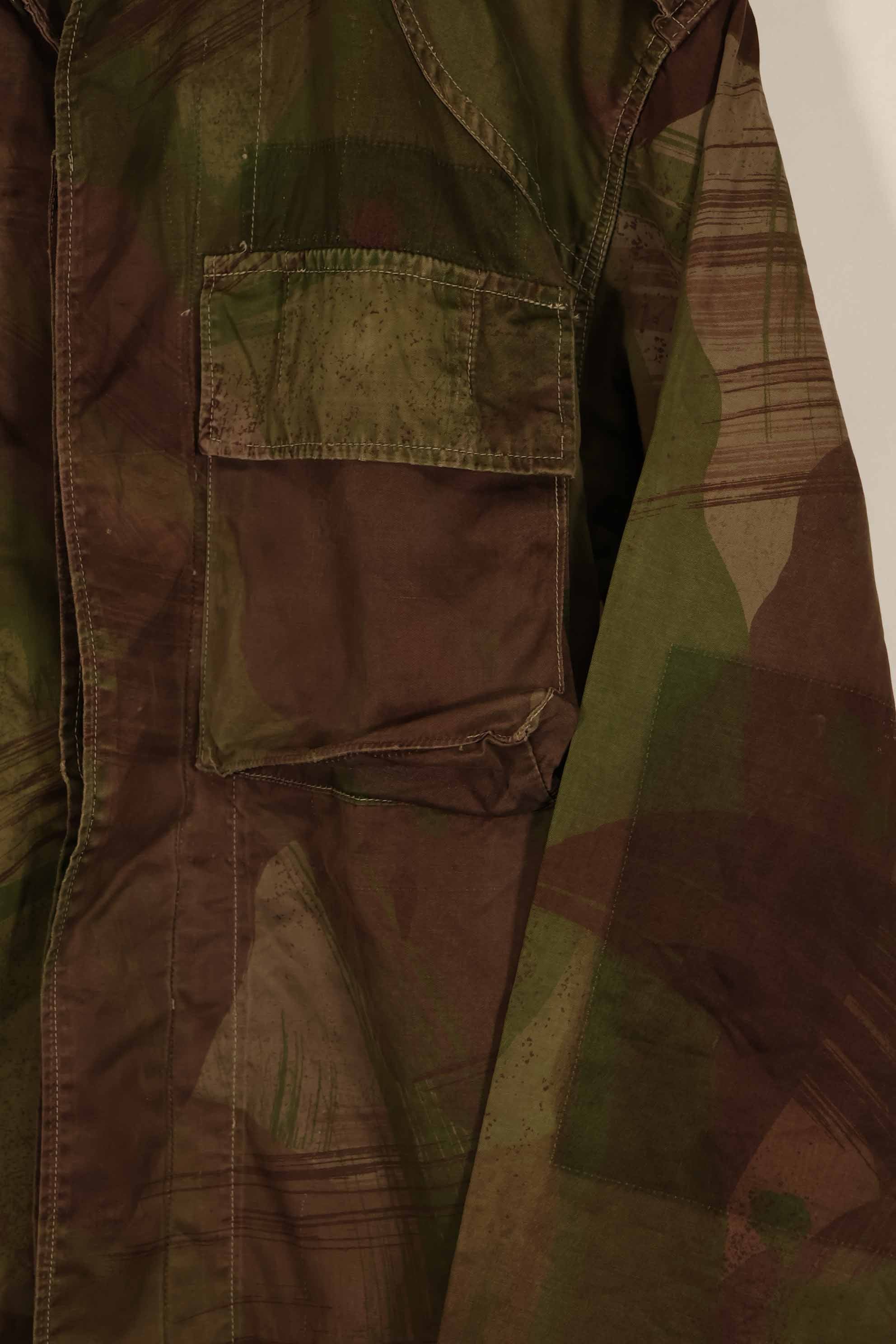 実物　1961年製　ARVN Windproof 迷彩　シャツ　薄手生地　ボタン欠損あり　レア品