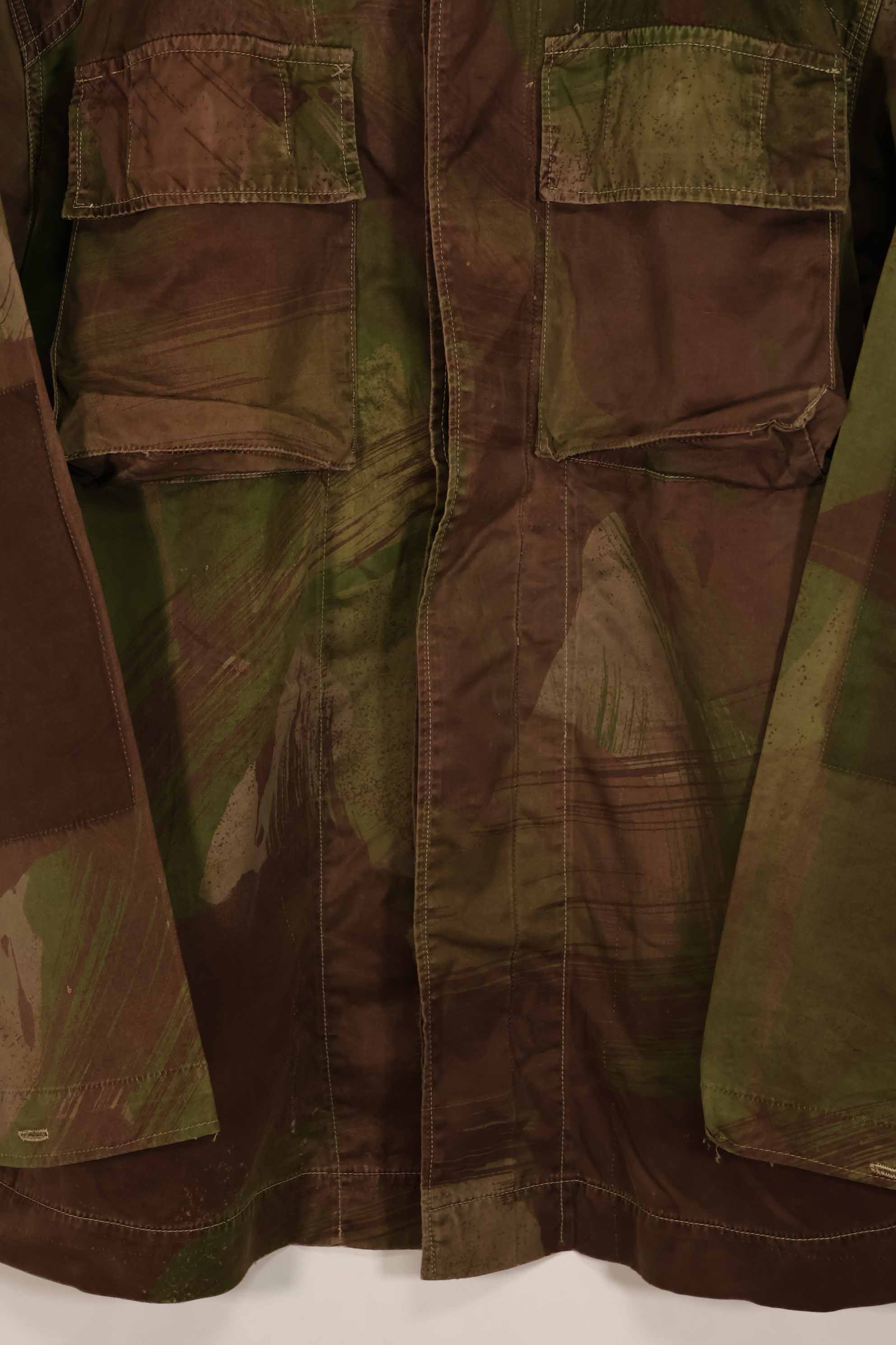 実物　1961年製　ARVN Windproof 迷彩　シャツ　薄手生地　ボタン欠損あり　レア品