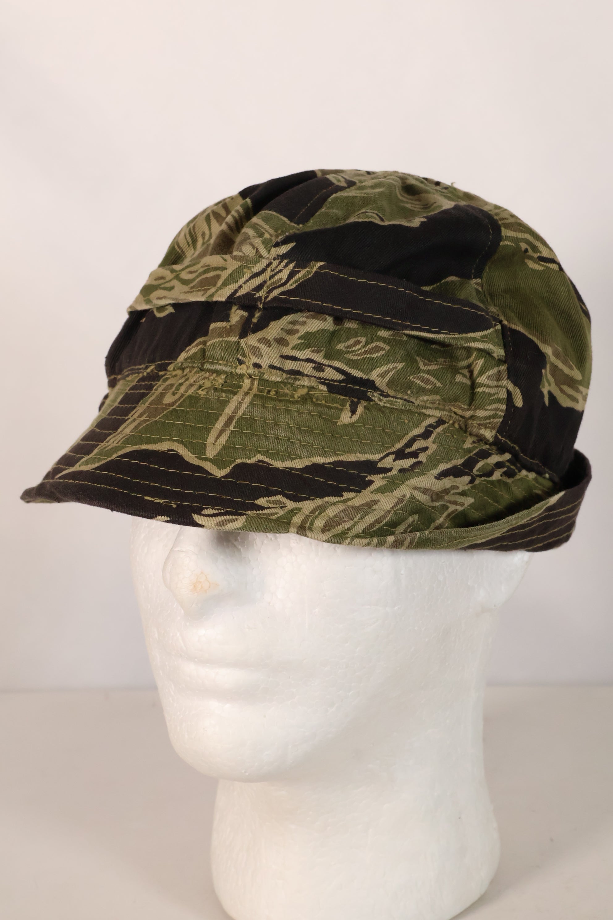 1960年代　沖縄タイガーパターン　ローカルメイド　フィッシングハット　中古品