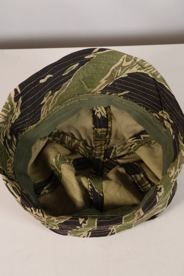 1960年代　沖縄タイガーパターン　ローカルメイド　フィッシングハット　中古品